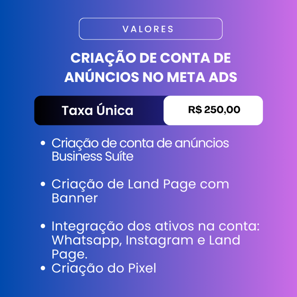 criação conta meta